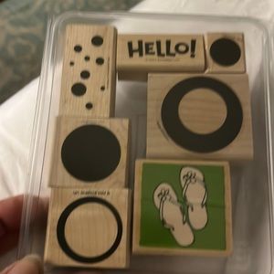 Stampin Up! Retired 2004 Simply Circles 6 Piece Stamp Set